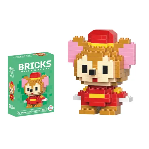 Disney 214 style Winnie LinaBell StellaLou Building Blocks Princess Cartoon Figrues Bricks Children's Assembly Toys Model Gift - Image 74