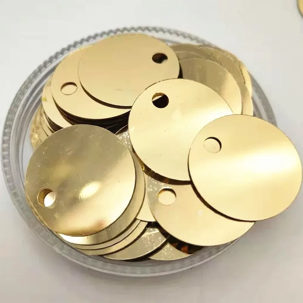 380 stuks 20 mm roze platte pailletten Paillettes ronde pailletten