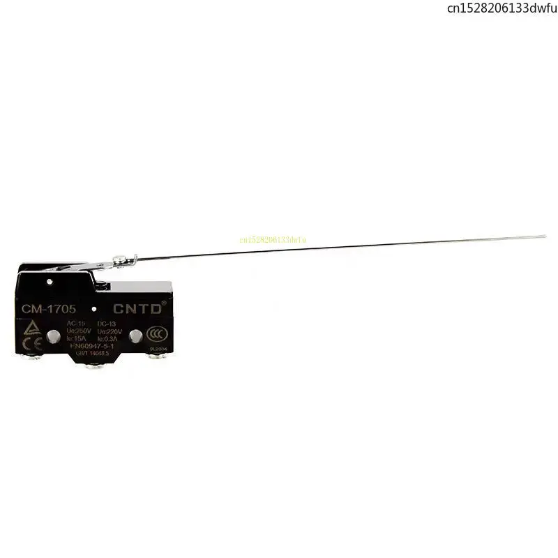 CNTD 전기 마이크로 스위치 CM-1705 수평 리미트 트래블 스위치 셀프 리셋팅 롱 핸들 스틸 와이어
