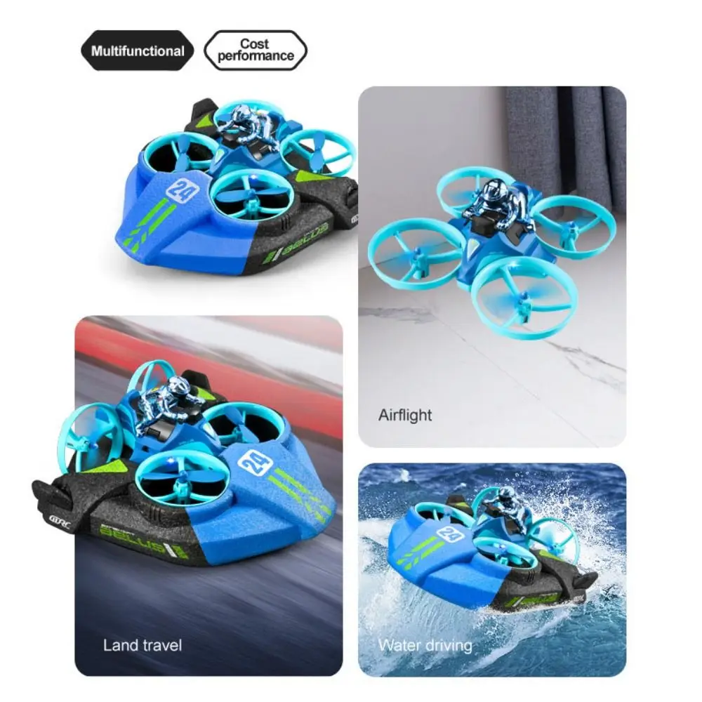 EPP Foam Mini RC Plane Remote Control Sea Land Air Flight 3 in 1 Quadcopter Boat Portable 2.4G RC Helicopter Toys
