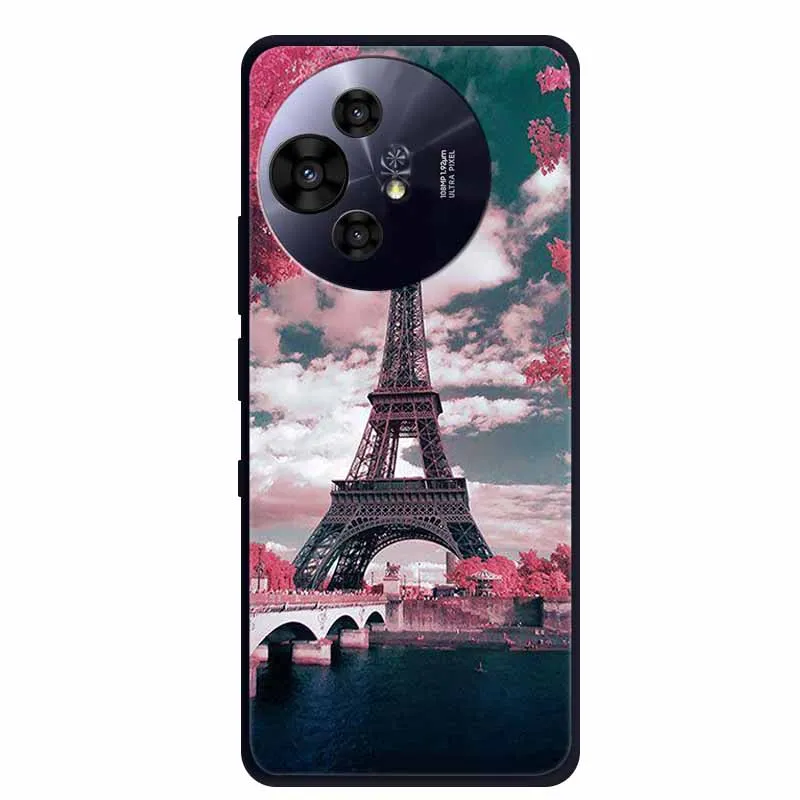 Premium Black Silicone Protective Case for TCL 50 Pro NxtPaper 5G