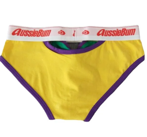 

Men's fashion front and rear cutout low-rise briefs color-block breathable comfort briefs