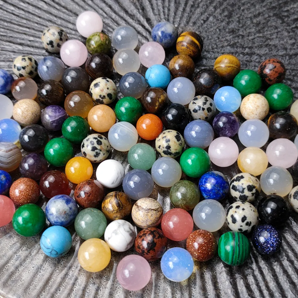 10mm Round Non-Porous Beads Ball Charms  Healing Natural Pink Crystal DIY Decoration