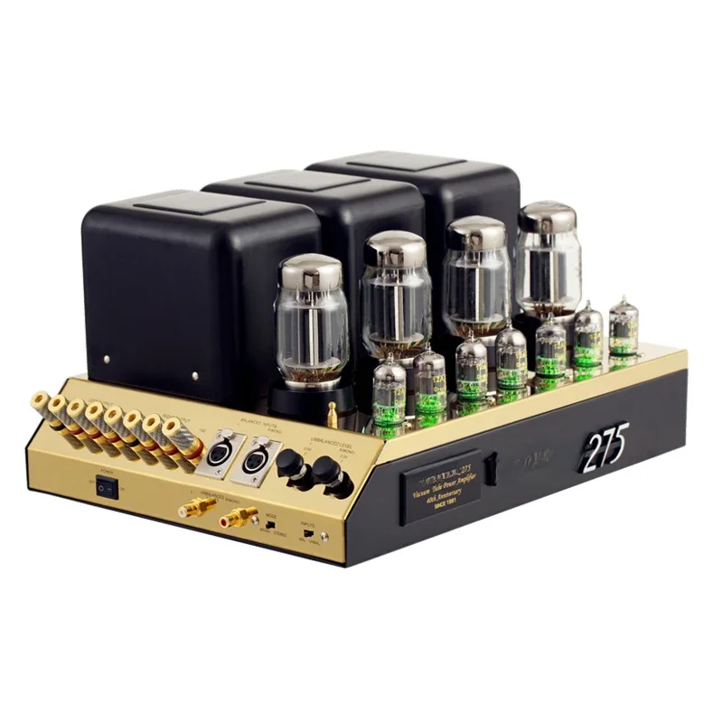 

Newest 1:1 Clone Mcintosh MC275 Upgrade Gold lion KT88*4/KT88EH*4 Tube Power Amplifier XLR/RCA Input Class A 75W*2