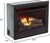 Ventless 26,000 BTU Heats 1,350 Square Feet Dual Fuel No-Clearance Gas Fireplace Insert with Remote Control, Black 2