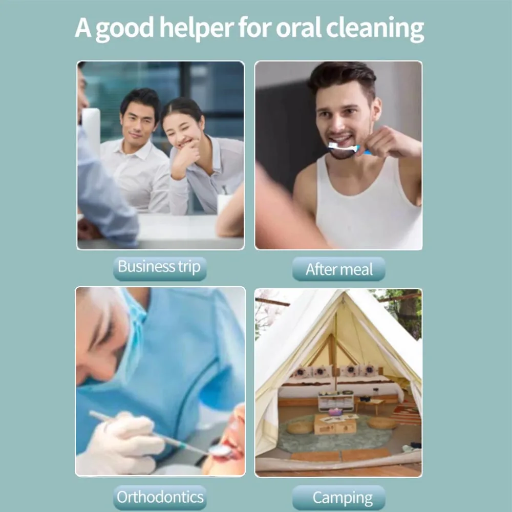 1Piece minimalist foldable portable toothbrush with bamboo charcoal soft bristles, suitable for outdoor camping and travel