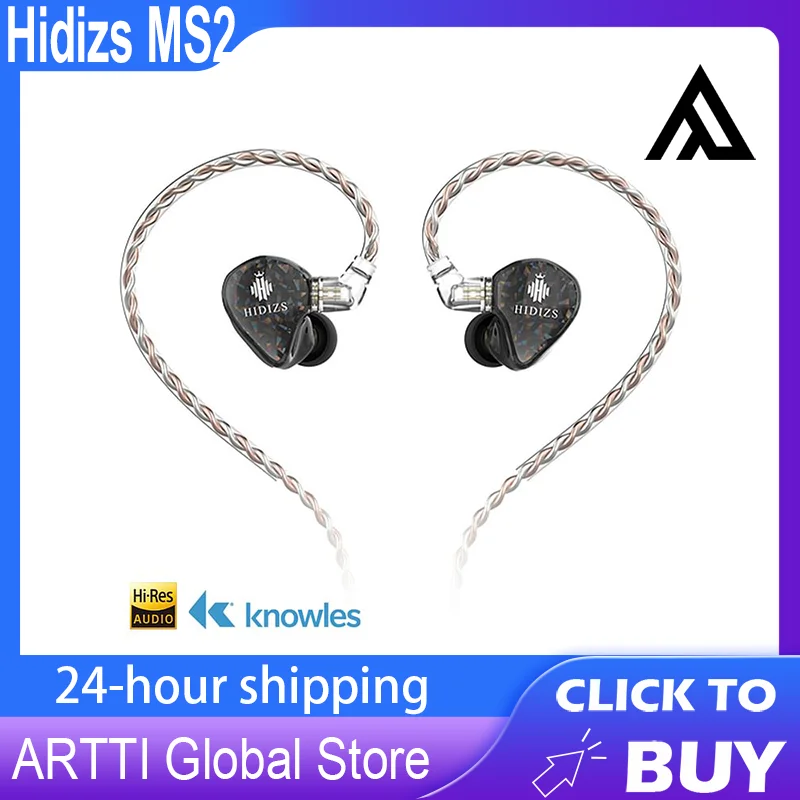 

Hidizs Mermaid MS2 In-Ear Wired HiFi Earphone Android Dynamic Hybrid Dual Drivers IEM Monitor with Detachable Audio Cable