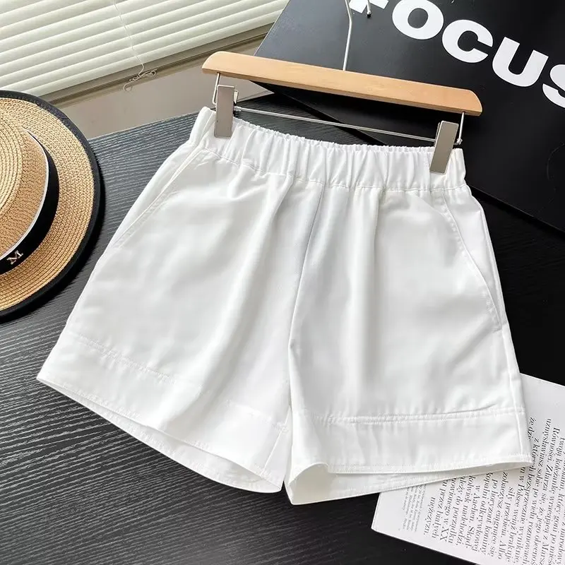 Dave&Di British Fashion Bermuda Ladies Cotton  Solid Simple Boyfriend Style Commuter Casual Shorts Women