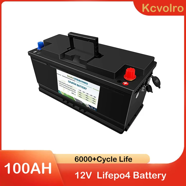 Batería de litio de ciclo profundo 12V 100AH ​​para Solar RV EV