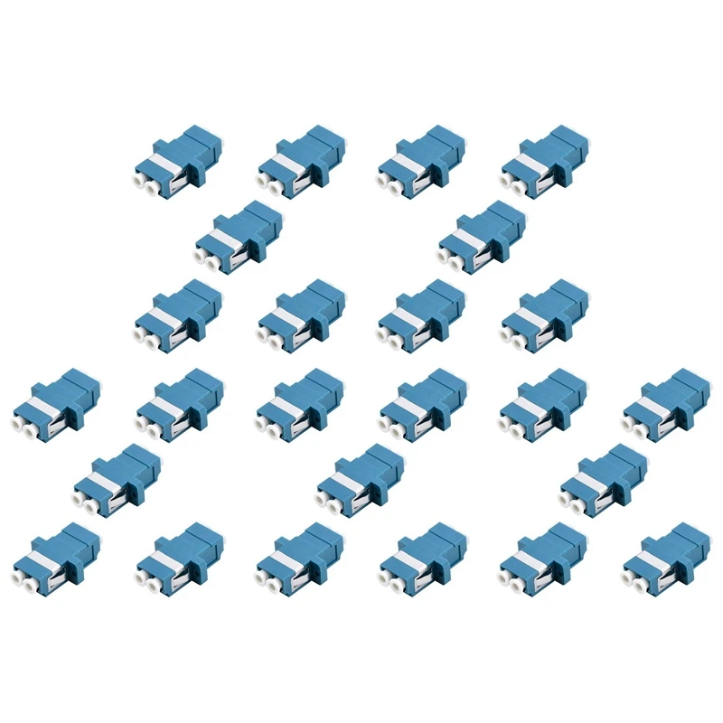 

LC Fiber Optic Adapter - LC To LC Duplex Singlemode Coupler - 30 Pack - Blue