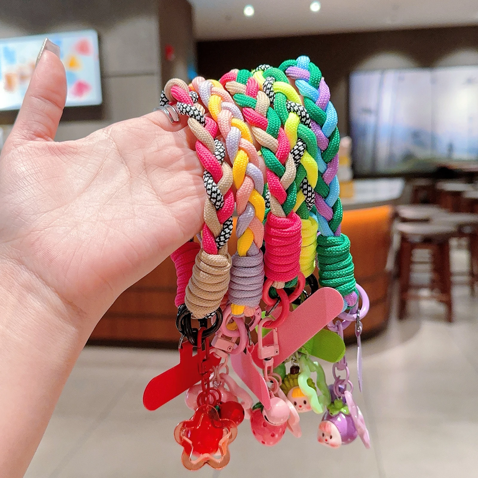 Creative Cartoon Hand-Woven Mobile Phone Lanyard Wrist Strap