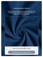 Outdoor men's autumn/Winter warm wool jacket with fleece Merino quick-drying jacket waterproof merino liner 2