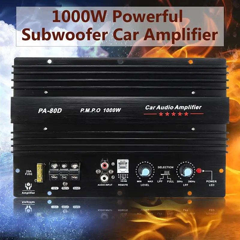Powerful 1000W Car Audio Power Amplifier 12V Amplifier Board Mono Bass Subwoofers Amp for Car Modification PA-80D images - 6