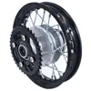 1.40-10" inch Aluminum Alloy Circle Drum Brake Hub 12mm Rear Wheel Axle with sprocket For Small Kid's Dirt Pit Bike Motorcycle