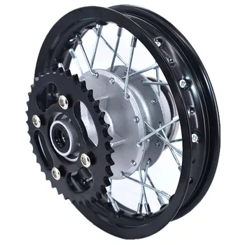1.40-10" inch Aluminum Alloy Circle Drum Brake Hub 12mm Rear Wheel Axle with sprocket For Small Kid's Dirt Pit Bike Motorcycle