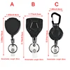 1Pc Retractable Easy-To-Pull Buckle Badge Reel Carabiner Key Chain Anti-Theft Anti-Lost Key Chain with Steel Cord 6