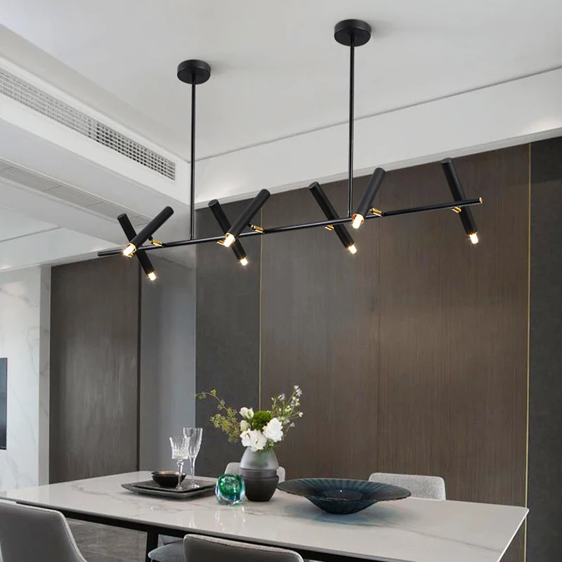 Modern Minimalist Ceiling Chandelier G9 for Office Table Dining Room Kitchen Pendant Lighting Suspension Design Lusters Fixture
