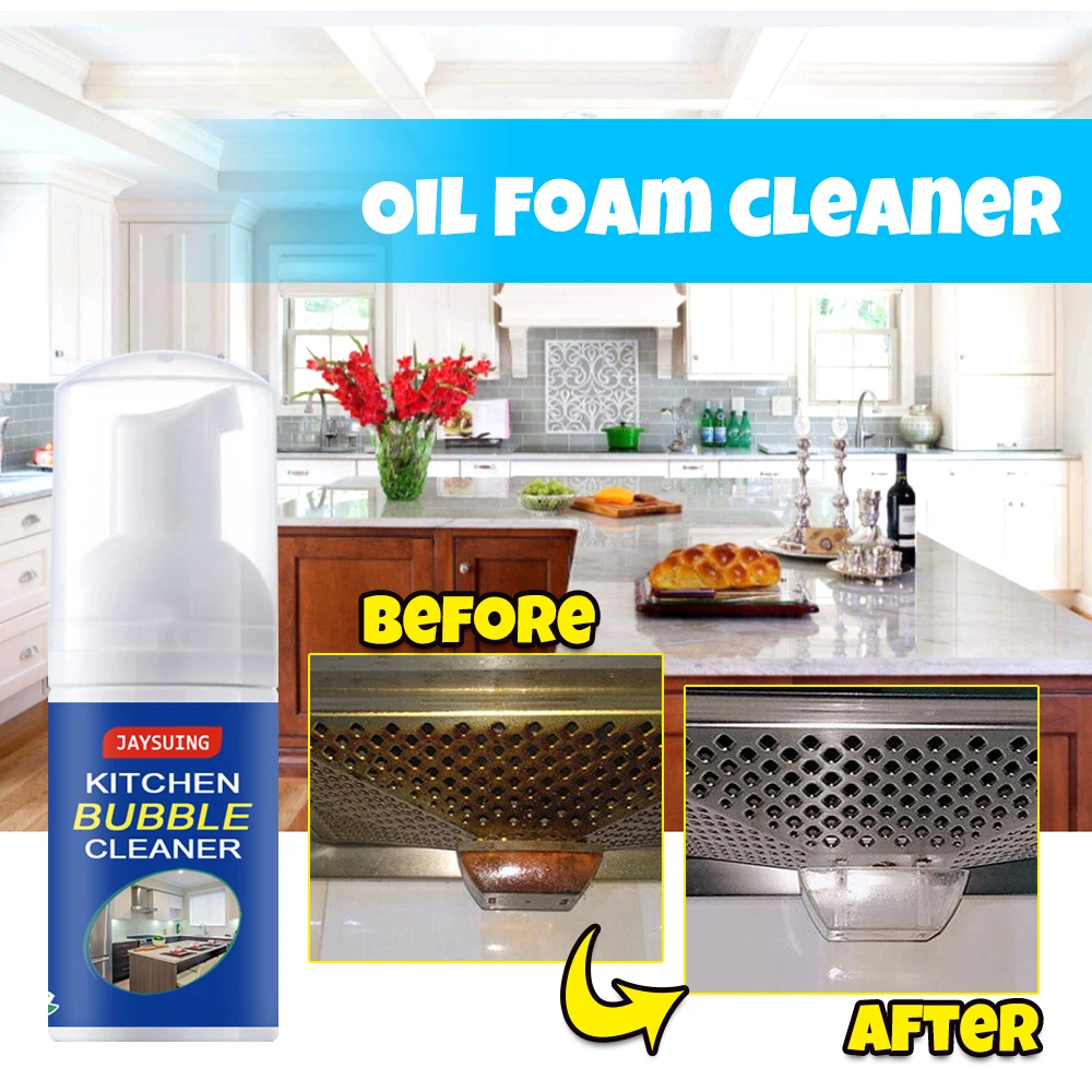 30ml Kitchen Cleaning Foam Cleaner Strong Stain Oil Remover Cleaning Bubble Agent Household Kitchen Stoven Range Hood