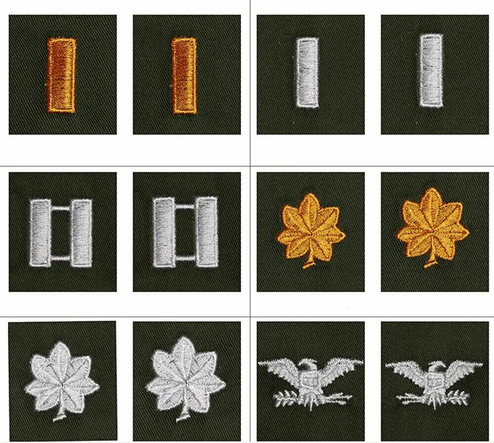 Set vietnam war us tcu rang insignes patch 2lt 1lt cpt maj ltc col rang