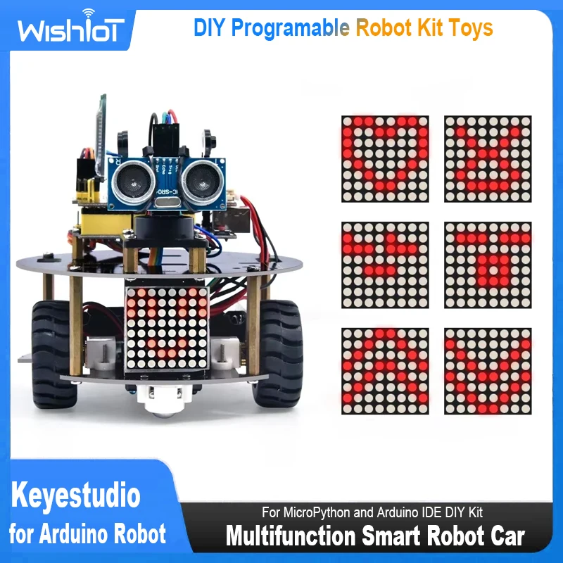 Keyestudio DIY Multifunction Smart Little Turtle Robot Car V3.0 for Arduino Robot STEM Kids Toy Programable Kit Toys