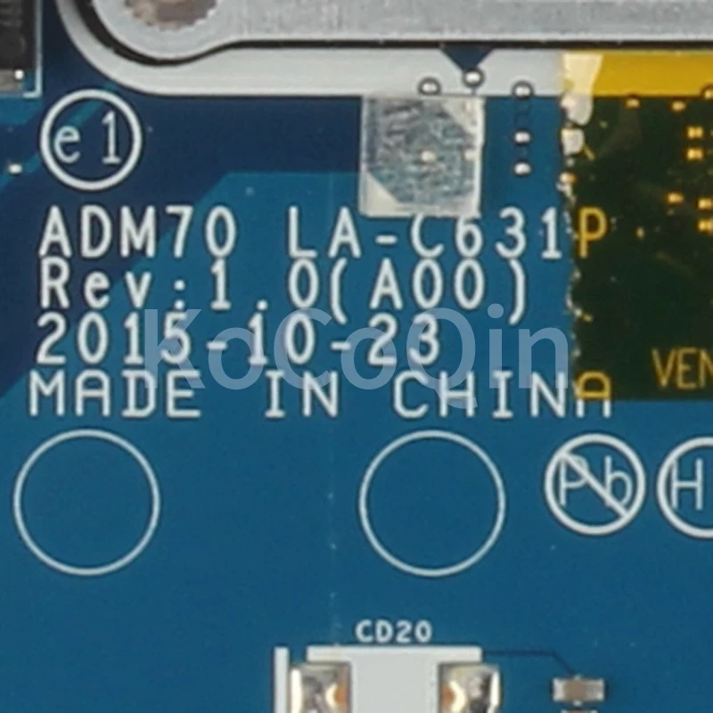 Mainboard, completo testado, LA-C631P, 0HCP0K, 0C0NC4, 00VJ1G, 00VJ1C, I3, I5, I7, 6 °