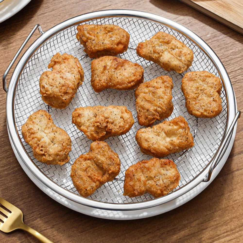 Stainless Steel Oil Filter Food Pan Large Colander French Fries Skimmer With Handle