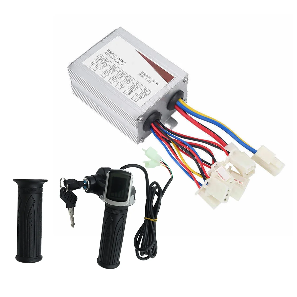 

500W Electric Scooter Brushed Controller Motor+Throttle Twist Grip for E-Bike Electric Scooter Bicycle(36V)