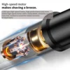 High-quality, efficient, and gentle portable black USB rechargeable mini nose hair trimmer for men. Remove unwanted hair easily  5