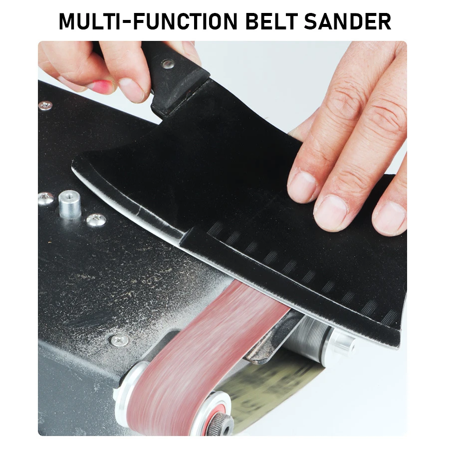 Electric Belt Sander Mini Benchtop Grinding Polishing Machine High Speed Sanding Disc Machine Knife Sharpener Blade Opener