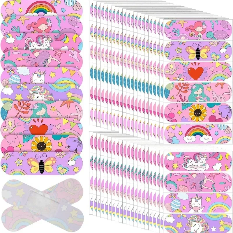 50pcs/set medical bandaids Cartoon Kawaii Girls Horse Prints Band Aid Skin Dressing Tape Patch Strips Adhesive