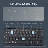 Jomaa Folding Keyboard Bluetooth Rechargeable Bluetooth Keyboard for Laptop iPad Phone Mini Portable Folding Keyboard - Image 4