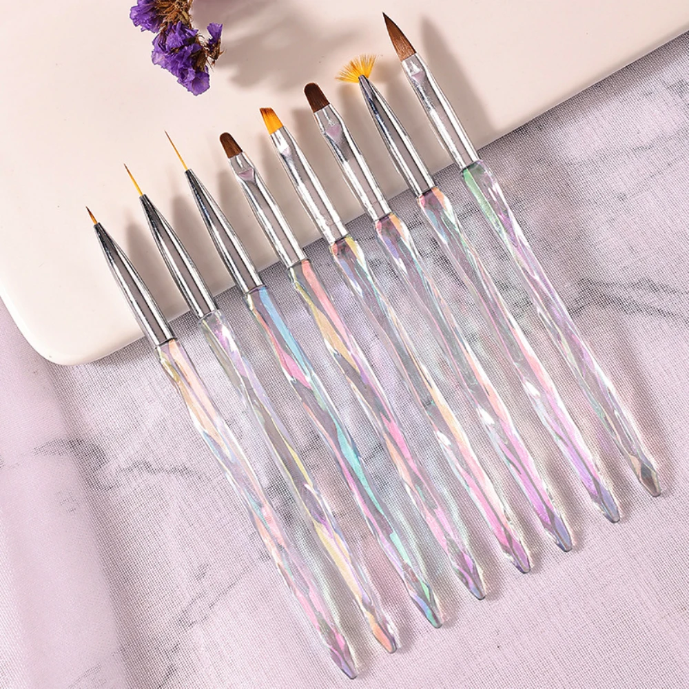 Nail Enhancement Pen Powder Carving Not Easily Deformed Ultra Thin Line Pen Double Headed Uv Gel Not Easy To Shed Hair