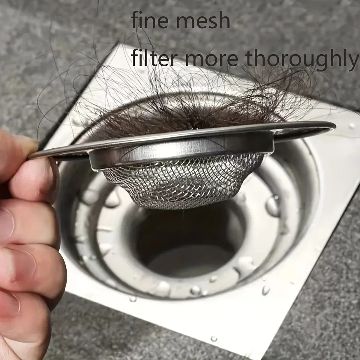 Kitchen Sink Filter Stainless Steel Mesh Sink Strainer Filter Bathroom Sink Strainer Drain Hole Filter Sewer Screen Strainers