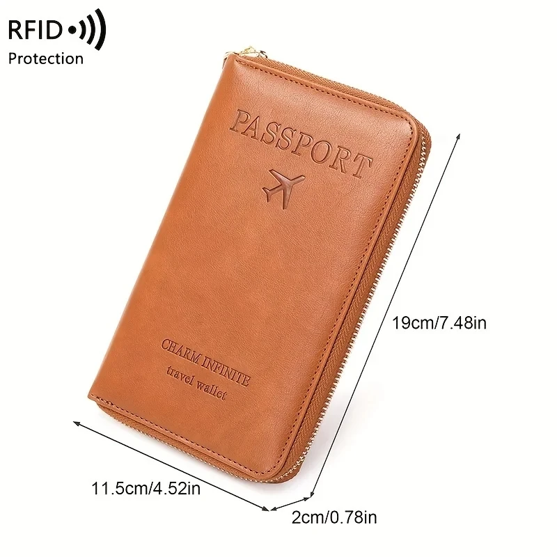 Portefeuille Passeport avec Blocage RFID – Porte-cartes Sécurisé pour Cartes de Crédit et Cartes d'Embarquement
