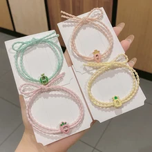 

New Children Cute Fruit Rubber Bands Women Girls Sweet Princess Elastic Hair Bands Scrunchies Korean Style Kid Hair Accessories