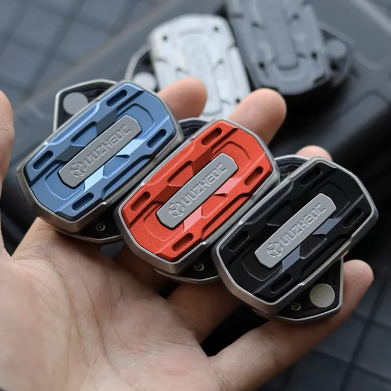EDC JUZHEN Unlimited Fidget Pushing Slider Anxiety Stress Relief Crisp Sound Metal Spinner Decompression Fingertip Push Card Toy