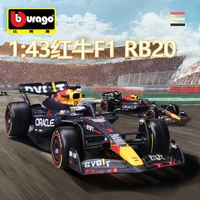 New 1:43 Burago Red Bull Rb20 2024 Formula 1 Die-Cast Alloy Racing F1 Car Model #1 Max Verstappen #11 Sergio Perez Boy Toys Gift 2