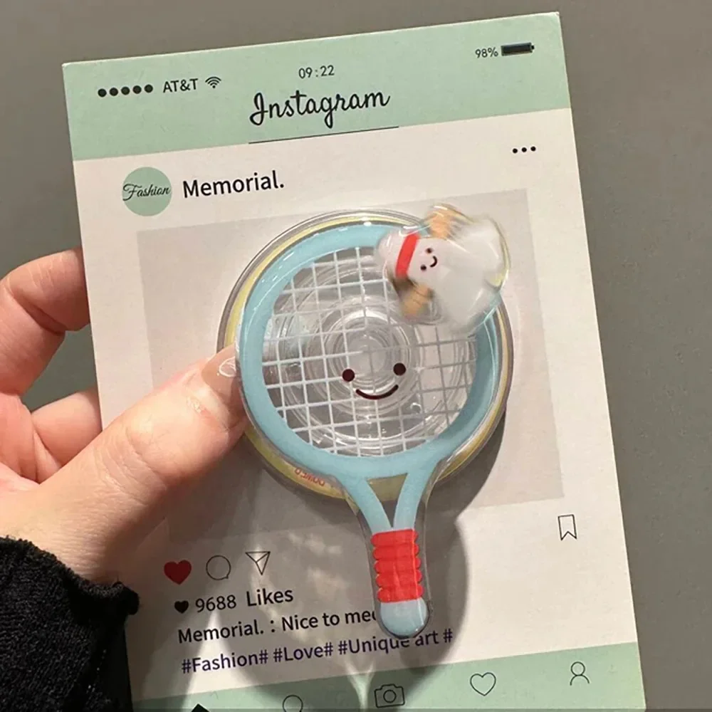 Support de téléphone magnétique rotatif mignon coréen pour le tennis de table et le badminton, compatible Magsafe, pour iPhone, avec fonction de charge sans fil