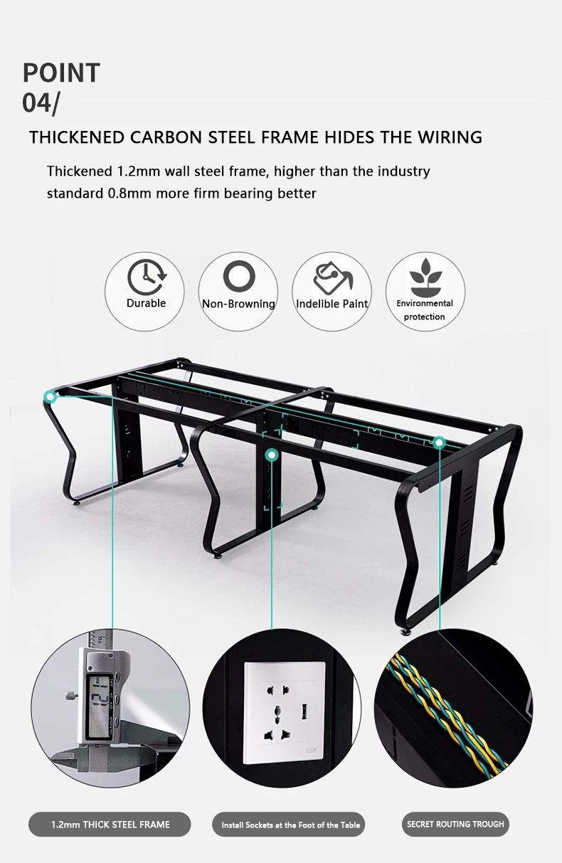 Description Picture 6 of itemStaff Desk Four or Six People Combination Simple Office Computer Single Training Table Furniture