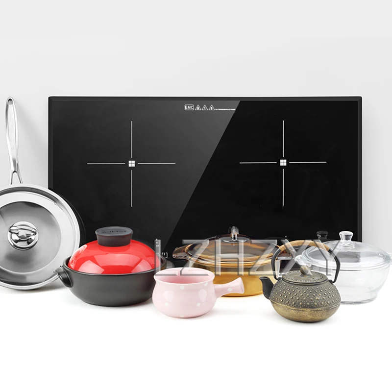 3400W Electric Magnetic Induction Cooker Household Waterproof Panel Boiler Hot Pot Cooking Stove Kitchen Stir-fried Cooktop 220V