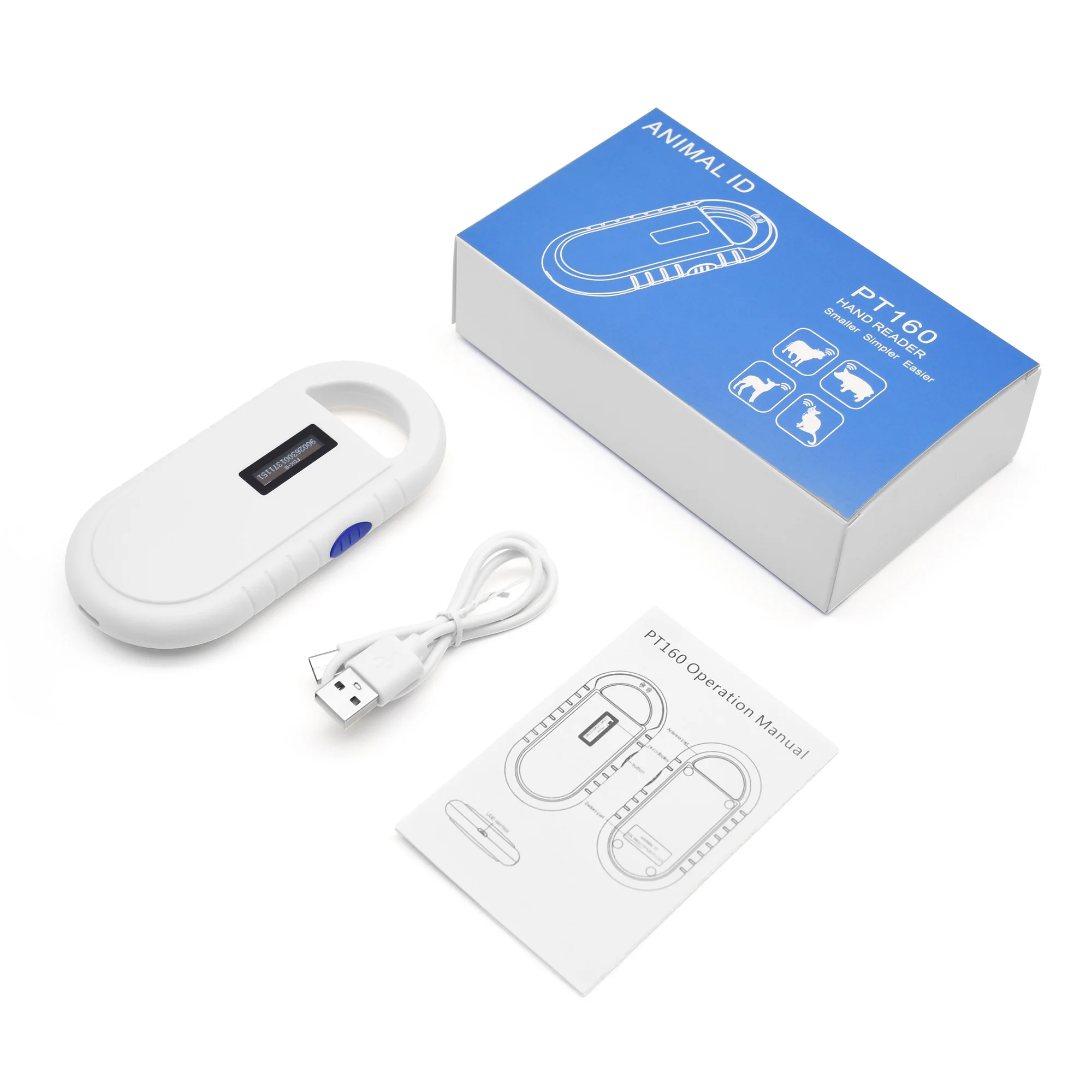 휴대용 디지털 애완 동물 ID 칩 스캐너 충전식 동물 마이크로 칩 RFID 리더 애완 동물 ID 리더 동물 칩 스캐너