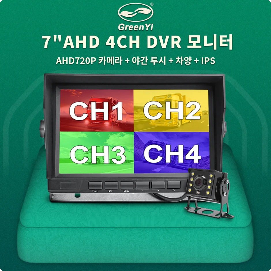 GreenYi 7 4CH AHD  ڴ DVR  ͸  Ʈ ߰ û ĸ ī޶  SD ī ȭ