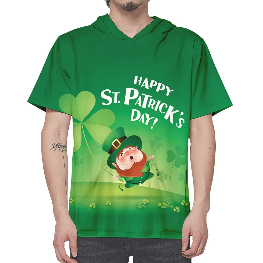 

short sleeve hooded T-shirt Fashion Men And Women T-shirt New Heavyweight High Street Loose 3D printing113