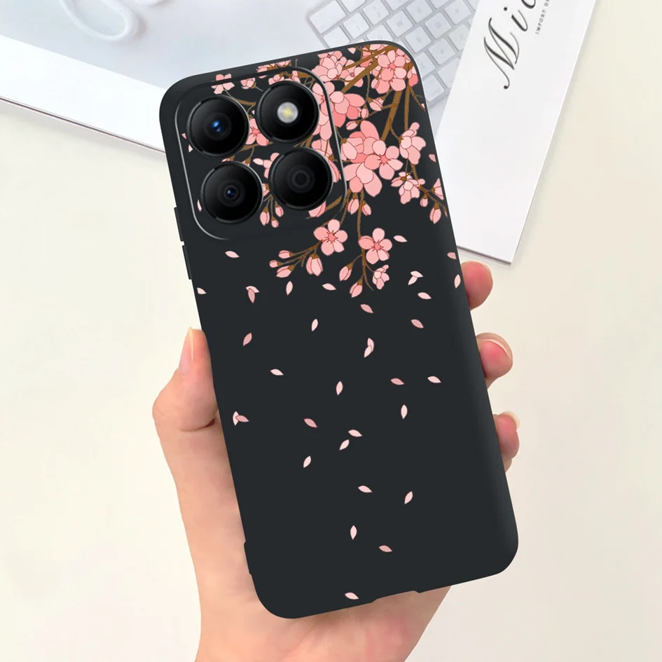 Lovely Heart and Floral Painted Soft Bumper Case