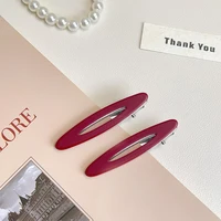 2pcs/set Acetate Hair Clips for Women Girls Fashion Hollowed Oval Geometric Barrettes Side Pins Hairpin Women Hair Accessories 6