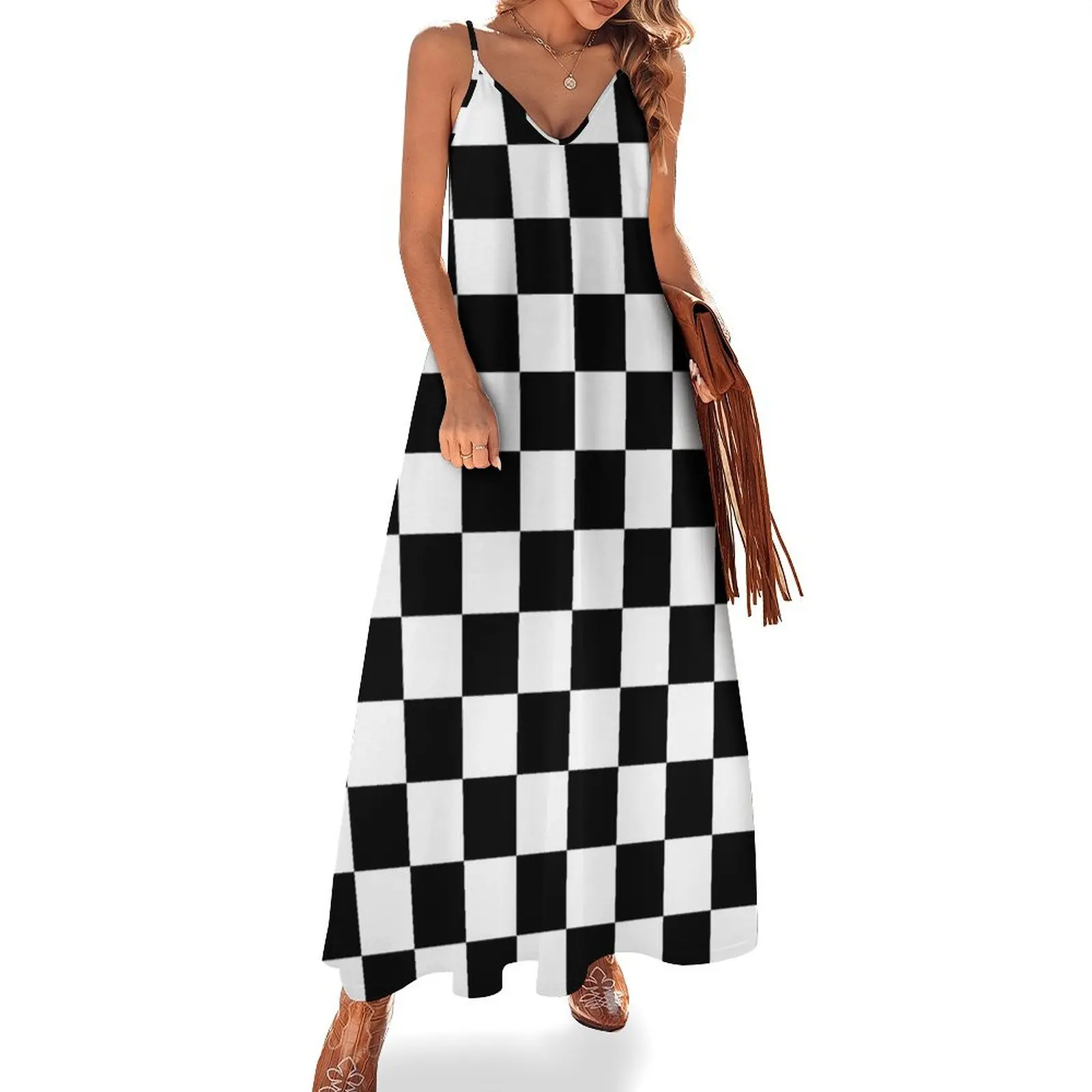 Mod Checkers Sleeveless Dress dresses for official occasions party dresses women elegant dress women's dresses luxury