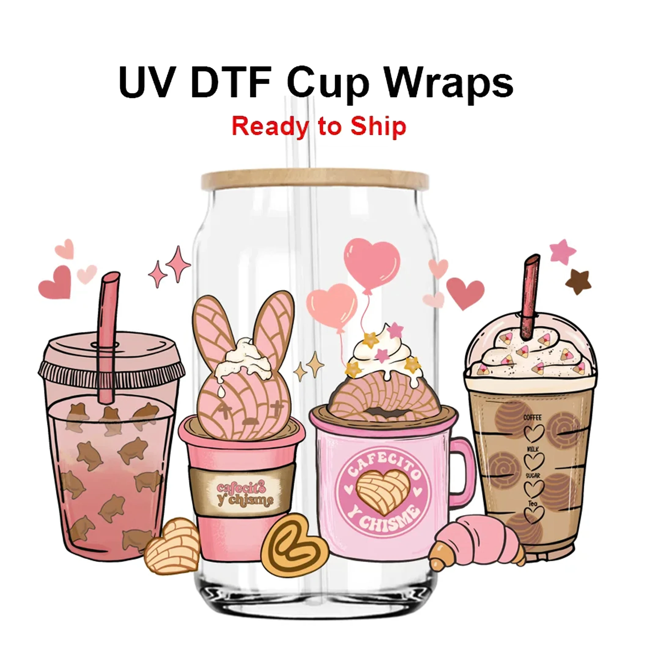3D UV Transfer Sticker Personalized Transfer Printed Self-Adhesive Stickers Waterproof Transfers Stickers For Cups Wraps