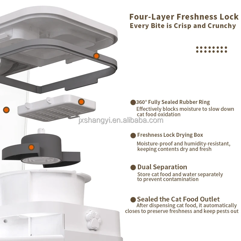 2026 5L Electronic Automatic Dog Cat Food Dispenser Smart Pet Feeder With HD Camera Quantitative Microchip Timer 2