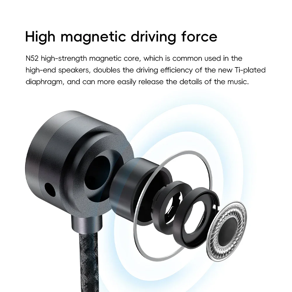 Titanium Plated Micro Dynamic HiFi Earphones with Noise Isolation