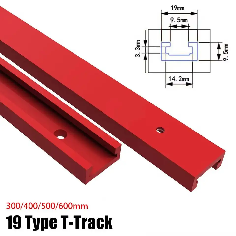 1Pcs Slide Guide Rail T-Track Aluminium Alloy 300-600mm T-Slot Track T Slider Fixture Slot Slide 19 Type 19x9.5mm image 1